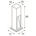 SLV Staande armatuur voor buiten ARROCK STONE 50 COB hoekig, kort LED IP55, basaltgrijs, rvs 