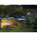 SLV Staande armatuur voor buiten ARROCK GRANITE 40 hoekig, met diffuser E27 IP44, rvs, grijs, salt & pepper dimbaar