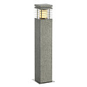Staande armatuur voor buiten ARROCK GRANITE 70 hoekig, met diffuser E27 IP44, rvs, grijs, salt & pepper dimbaar