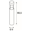 SLV Staande armatuur voor buiten SLOTS 65 cilindrisch, direct / indirect, schakelbaar IP44, roest 