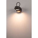 SLV Wandarmatuur voor buitenshuis SITRA 360 WL GX53 IP44, antraciet dimbaar