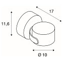SLV Wandarmatuur voor buitenshuis SITRA 360 WL GX53 IP44, antraciet dimbaar