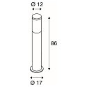 SLV Staande armatuur voor buiten F-POL cilindrisch, direct / indirect, met rooster E27 IP54, antraciet dimbaar