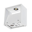 SLV Wandarmatuur voor buitenshuis LOGS WALL up down, hoekig, indirect LED IP65, wit 