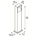 SLV Staande armatuur voor buiten LOGS 70 down, hoekig, indirect LED IP65, antraciet 