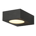Wandarmatuur voor buitenshuis QUADRASYL WL 15 down, hoekig, stijf GX53 IP44, antraciet dimbaar
