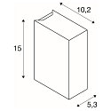 Wandarmatuur QUAD 2 XL hoekig IP44, wit