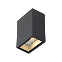 Wall luminaire QUAD 1, square, LED warmwhite, 1x3W,, anthracite