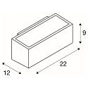 SLV Wall luminaire BOX R7S, square, R7s, max. 80W,, anthracite