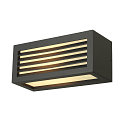 Wall luminaire BOX-L E27, square, E27, max. 18W,, anthracite