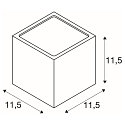 SLV Wandarmatuur voor buitenshuis SITRA CUBE up down, cubusvorm GX53 IP44, antraciet dimbaar
