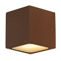 Wandarmatuur voor buitenshuis SITRA CUBE up down, cubusvorm GX53 IP44, roest dimbaar