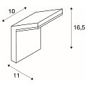 SLV LED Outdoor luminaire ORDI Wall luminaire, anthracite, 120�, SMD LED, 3000K, IP44, excl. Sensor