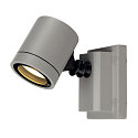 SLV Wall luminaire NEW MYRA WALL Outdoor luminaire, GU10, max. 50W, IP55, silver grey