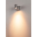 SLV Wall luminaire NEW MYRA WALL Outdoor luminaire, GU10, max. 50W, IP55, silver grey
