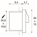 SLV Wandinbouwarmatuur ADI LED down, zonder frame IP55, antraciet 