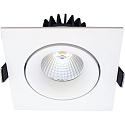Inbouwarmatuur VELIA TILT vierkant IP44, wit mat  11W 740lm 3000K