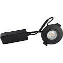 Inbouwarmatuur LOW PROFILE rond IP54, zwart mat dimbaar 6W 510lm 4000K