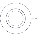 Afdekking QUICK/UNI INSTALL G2 rond, wit mat