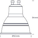 SLV LED lamp 10 pcs. GU10 4,8W 380lm 2700K 36° dimmable opal