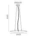 ACB Pendelophanging LISBOA 60 - ON-OFF / TRIAC - 250CM 3-voudig, zwart mat