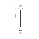 ACB pendant suspension PAMELA 3913, black