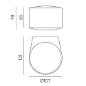 ACB Wandarmatuur voor buitenshuis ANIA 16/2060-2 2-vlams IP65, wit