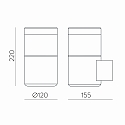 ACB outdoor wall luminaire BRISK 16/2085 IP65, anthracite