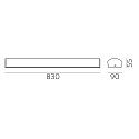 ACB mirror luminaire ALDO 16/3432-83 IP44, chrome, opal