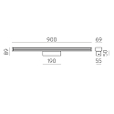 ACB Spiegelarmatuur DUNE 16/3992-90 IP44, chroom, opaal