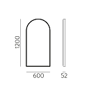 ACB mirror with lighting GIORGIA 3994, black