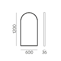 ACB mirror without lighting GIORGIA 3994, black