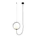 Pendelarmatuur HALO 3815/1 1-vlams IP20, opaal, zwart