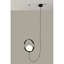 ACB Pendelarmatuur HALO 3815/1 1-vlams IP20, opaal, zwart