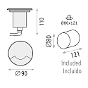 ACB Buitenspot INDUS GU10 IP67, zilver 