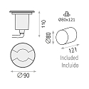 ACB Buitenspot INDUS GU10 IP67, zilver 