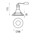 ACB Recessed spot ANTENA 3788/10, GU10 max. 10W (LED), black