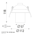 ACB ceiling recessed luminaire GINA GU10 IP20, black 