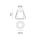ACB Downlight DOT 3949/4 IP20, zwart