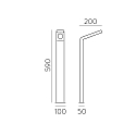 ACB Lichtpaal ZEN 2038 IP65, antraciet