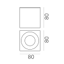 Plafondarmatuur BRANCO 3468/8 GU10 IP65, wit