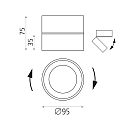 ACB ceiling recessed luminaire MAKO round IP20, black 