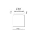 ceiling luminaire OPORTO 3973/60 with diffuser IP20