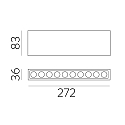 ACB ceiling luminaire INVISIBLE 3980/272 IP20, white