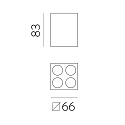 ACB Plafondarmatuur INVISIBLE 3980/66 IP20, wit