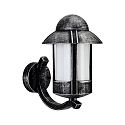 Outdoor Wall luminaire Country style Night watchman Type No. 1840, with bracket, IP44, E27 QA55, cast alu opal, black