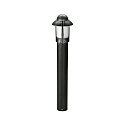 Bollard light Country style Night watchman Type No. 2025, IP44, height 90cm, E27 QA55 max. 57W, cast alu opal glass, black