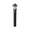 Bollard light Country style Night watchman Type No. 2025 with motion sensor, IP44, height 90cm, E27, cast alu / Opal, black