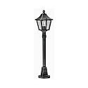 Padverlichting TYPE NO 4128 hoekig E27 IP44, zwart dimbaar
