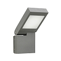 LED Outdoor Wall luminaire Type No. 0111, IP44, 14W 3000K 1400lm, swiveling 90� stepless, cast alu / Opal glass, anthracite